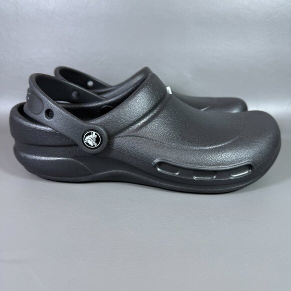 Crocs Bistro Clogs Shoes Unisex Womens 7 Mens 5 Black Slip Resistant Closed Toe - Picture 5 of 12
